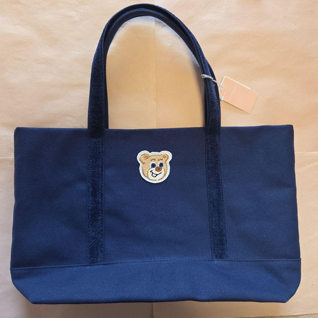ラブラリー フェイラー オールドテディ ワッペン トートバッグ L ネイビー オールドテディ ワッペントートバッグ L/OTE-163164(ネイビー