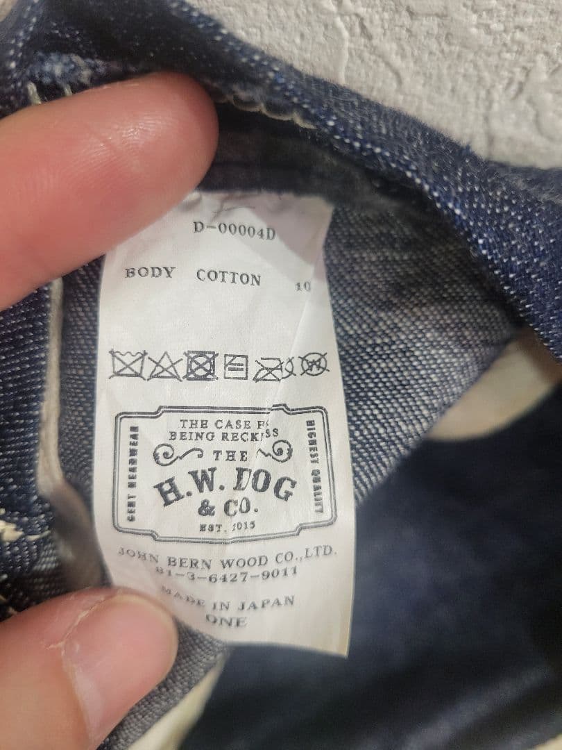 THE H.W.DOG&CO. デニム ワークキャップ D-00004D