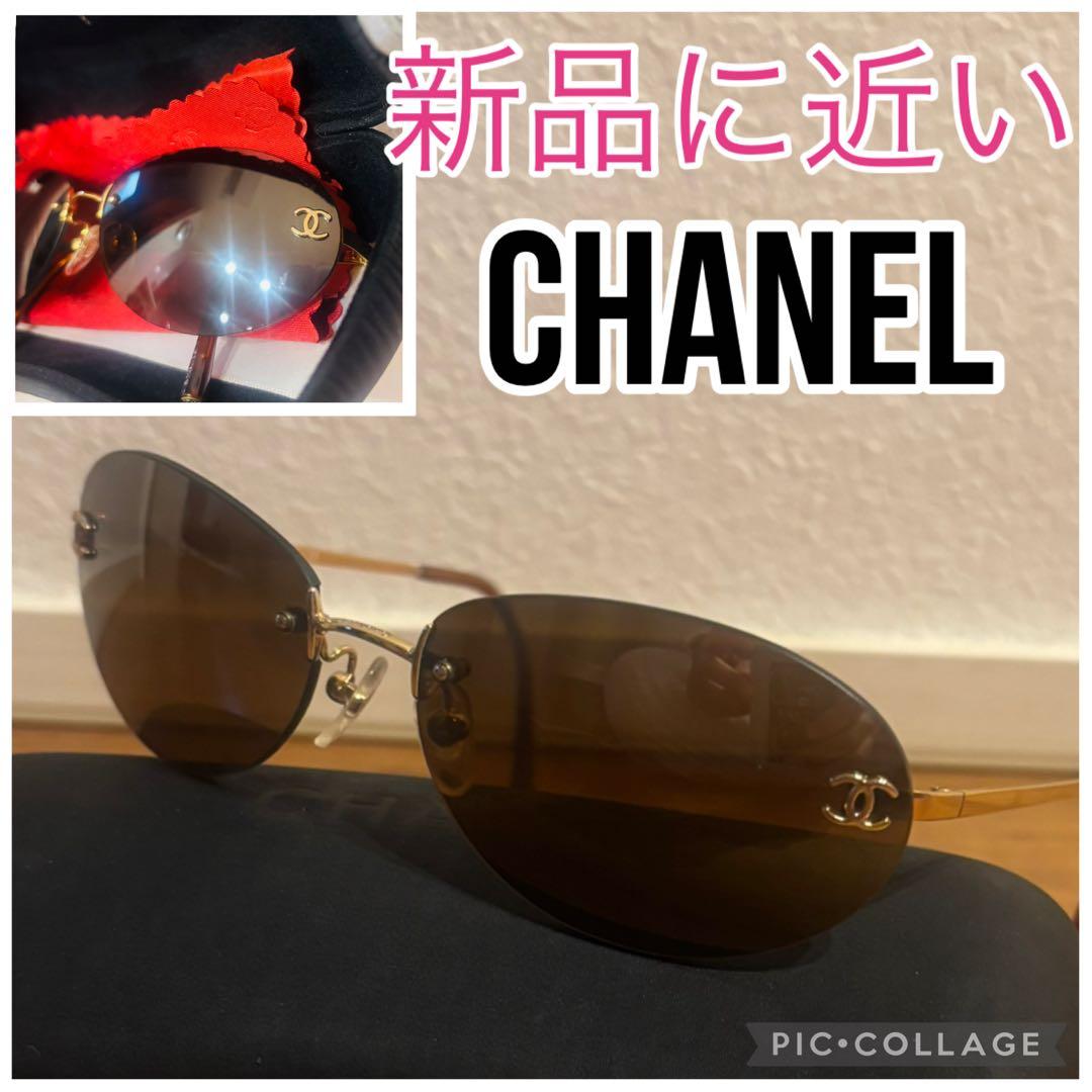 新品に近い　CHANEL シャネル　サングラス　限界値下げ CHANEL シャネル サングラス スクエア シェイプ ココマーク テンプル