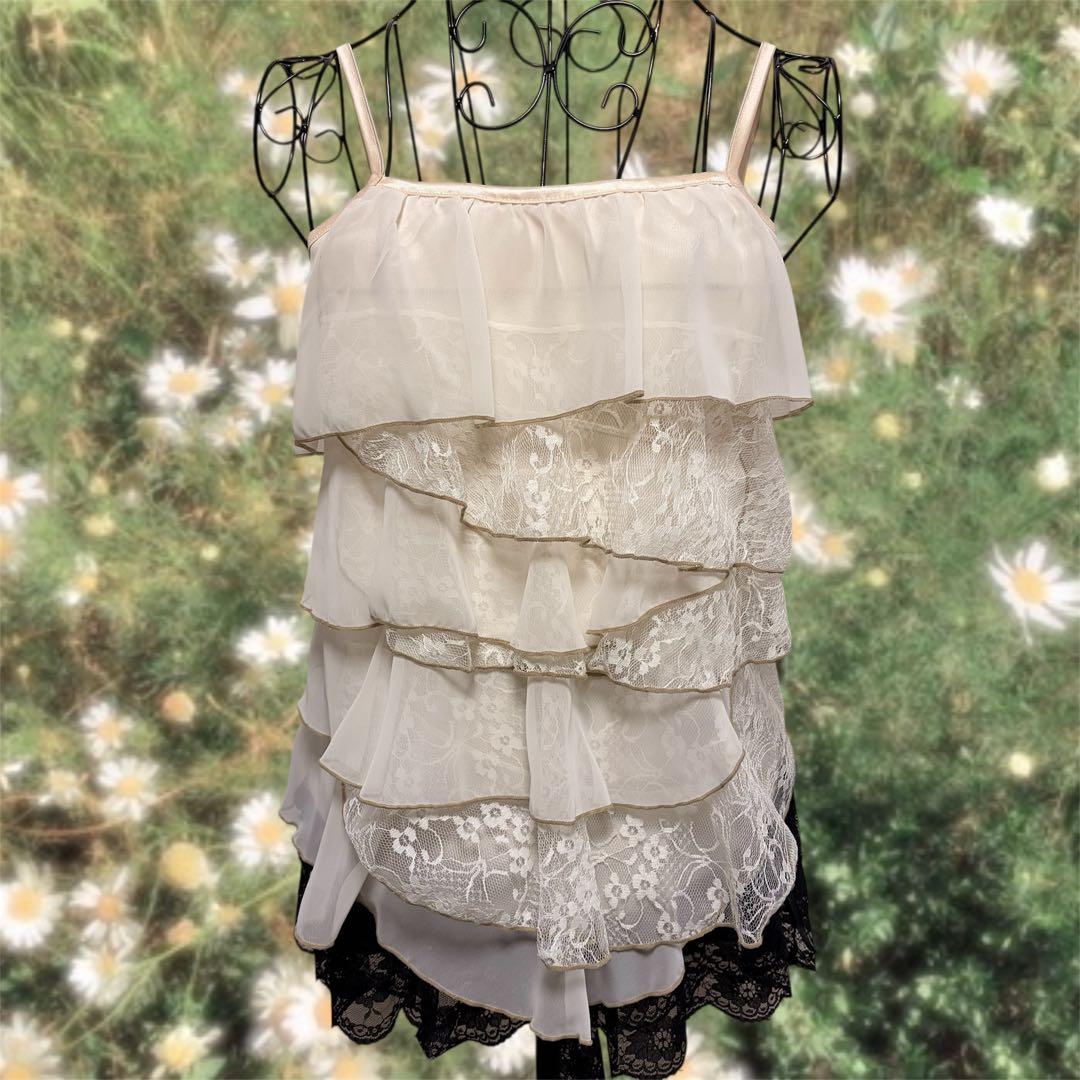 キャミソール アクシーズファム フェアリーグランジ y2k 平成ギャル 森