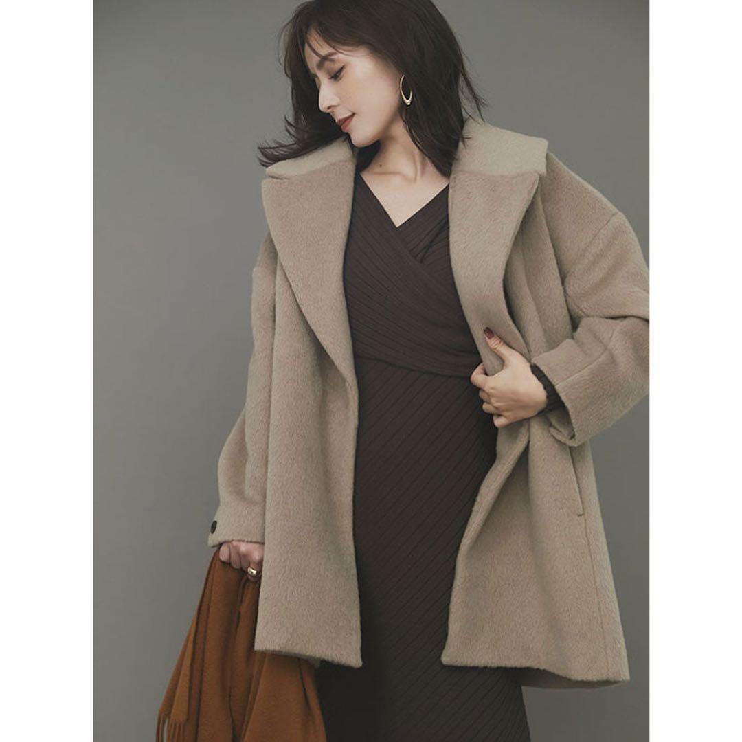 miiさま専用】新品タグ付きanuansシャギーカラービッグコート - メルカリ