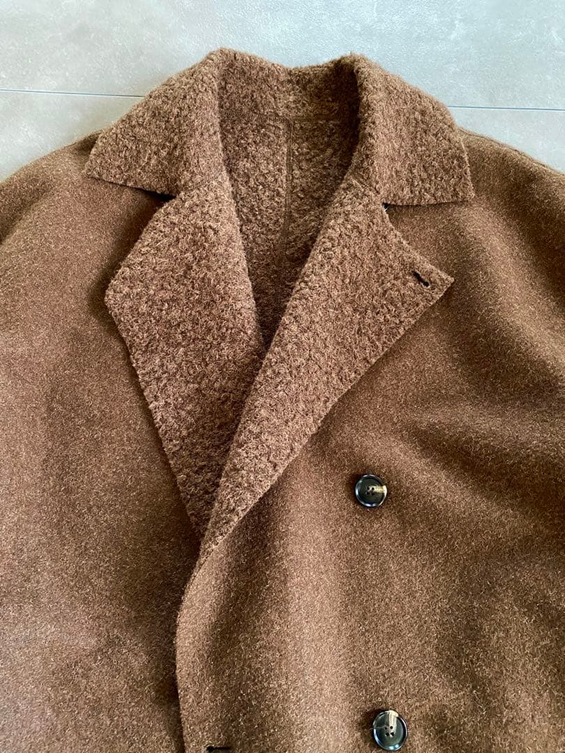 CYNICAL ボアスライバーニットリバーシブルコート ジャケット ブラウン