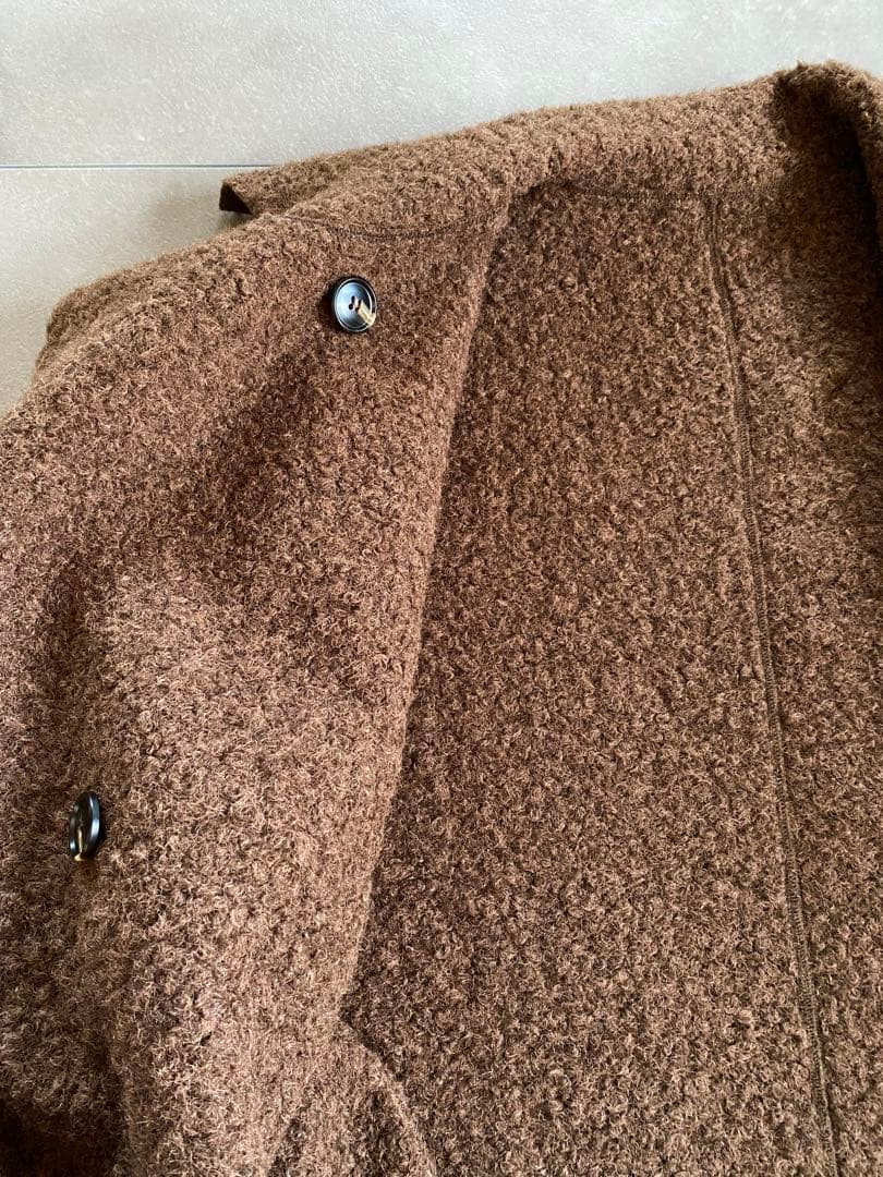 CYNICAL ボアスライバーニットリバーシブルコート ジャケット ブラウン