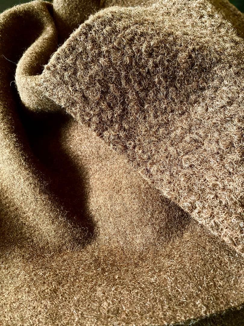 CYNICAL ボアスライバーニットリバーシブルコート ジャケット ブラウン