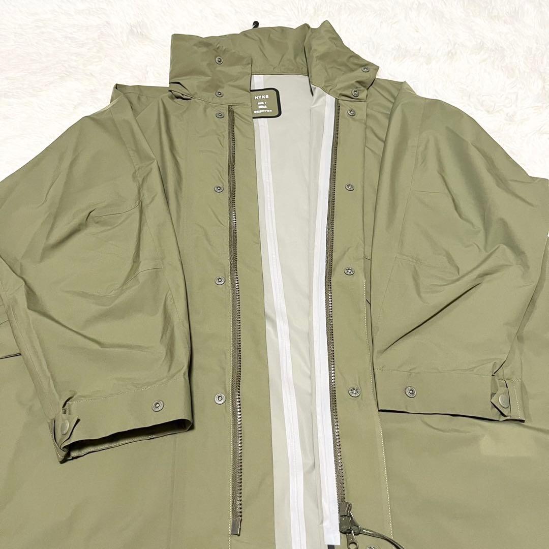 美品】 HYKE ハイク PERTEX M65 オリーブ パーテックス コート - メルカリ