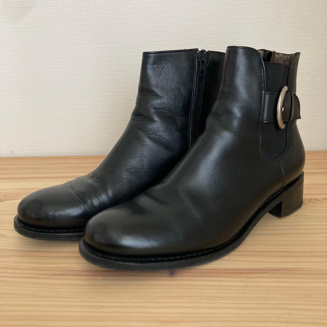 【美品】パラブーツ サイドゴアブーツ ブラック23