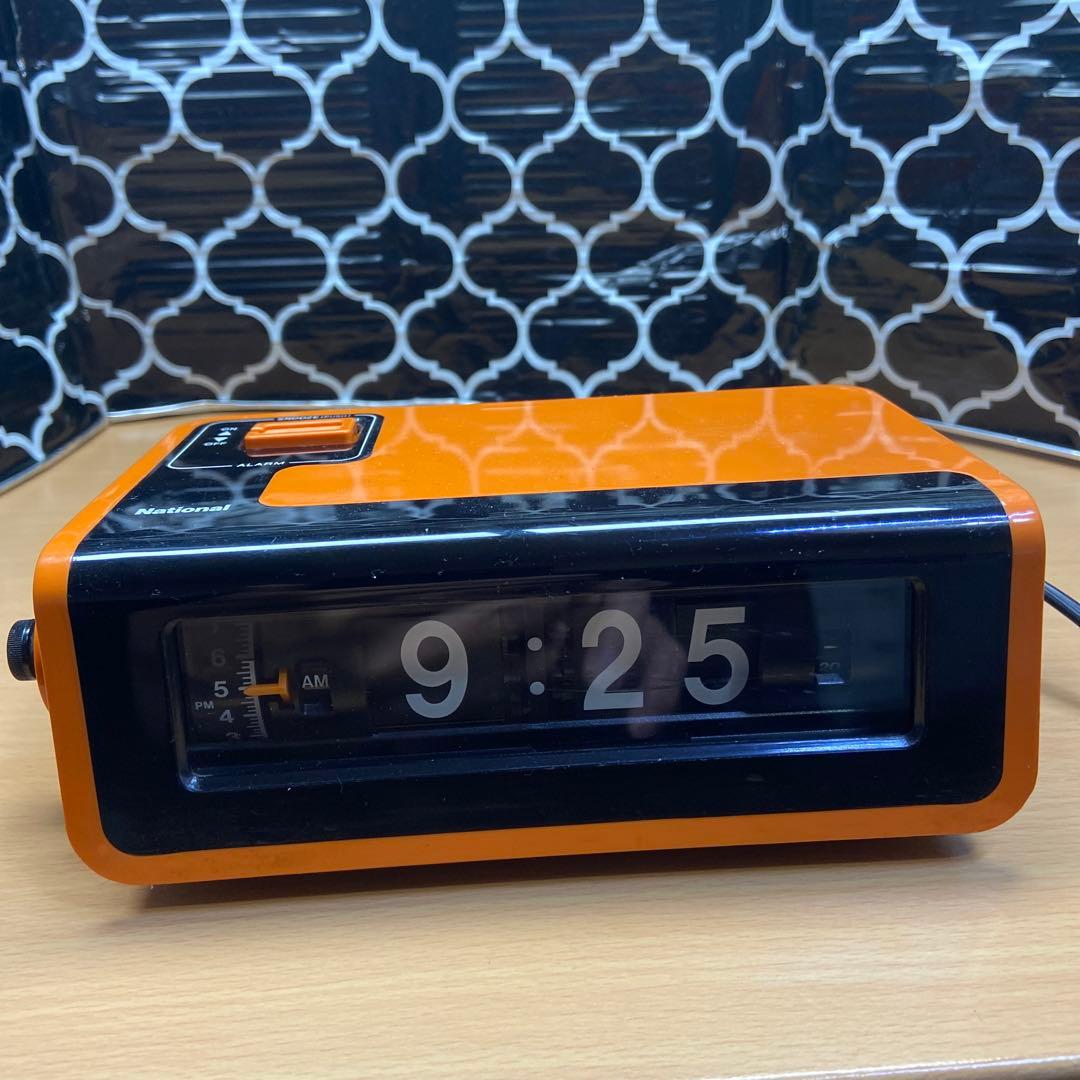 National（パナソニック）パタパタ目覚まし時計 - メルカリ