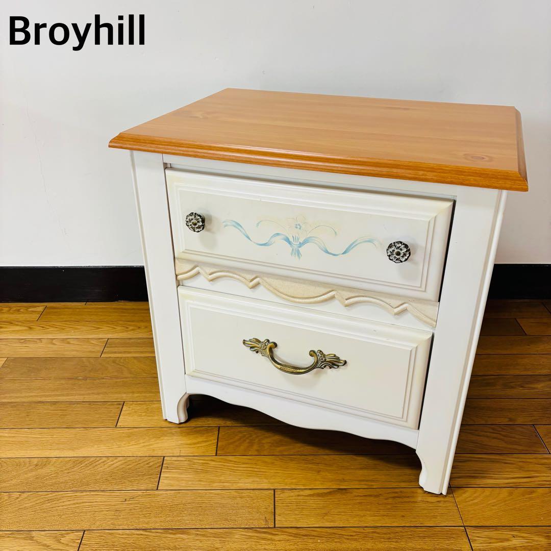 Broyhill ブロイヒル サイドテーブル ナイトテーブル送料込み 竹製サイドテーブル ナイトテーブル 引き出し付き