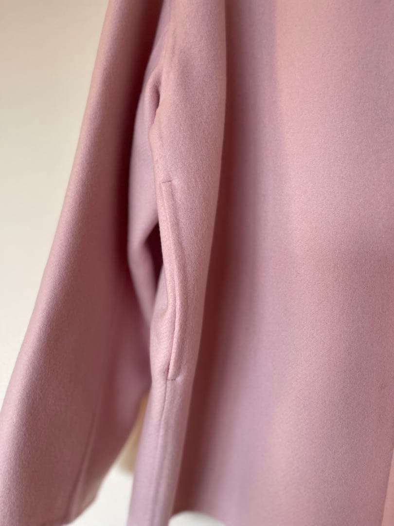 定価39930円23区 MANTECOリバー ショート コート ピンク/ 40