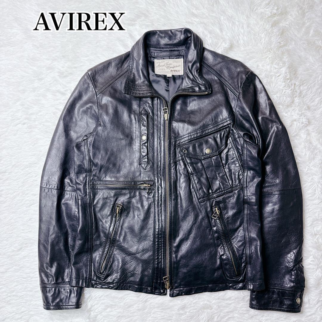 アビレックス レザー ジャケット 黒 L羊革 y2k archive - メルカリ
