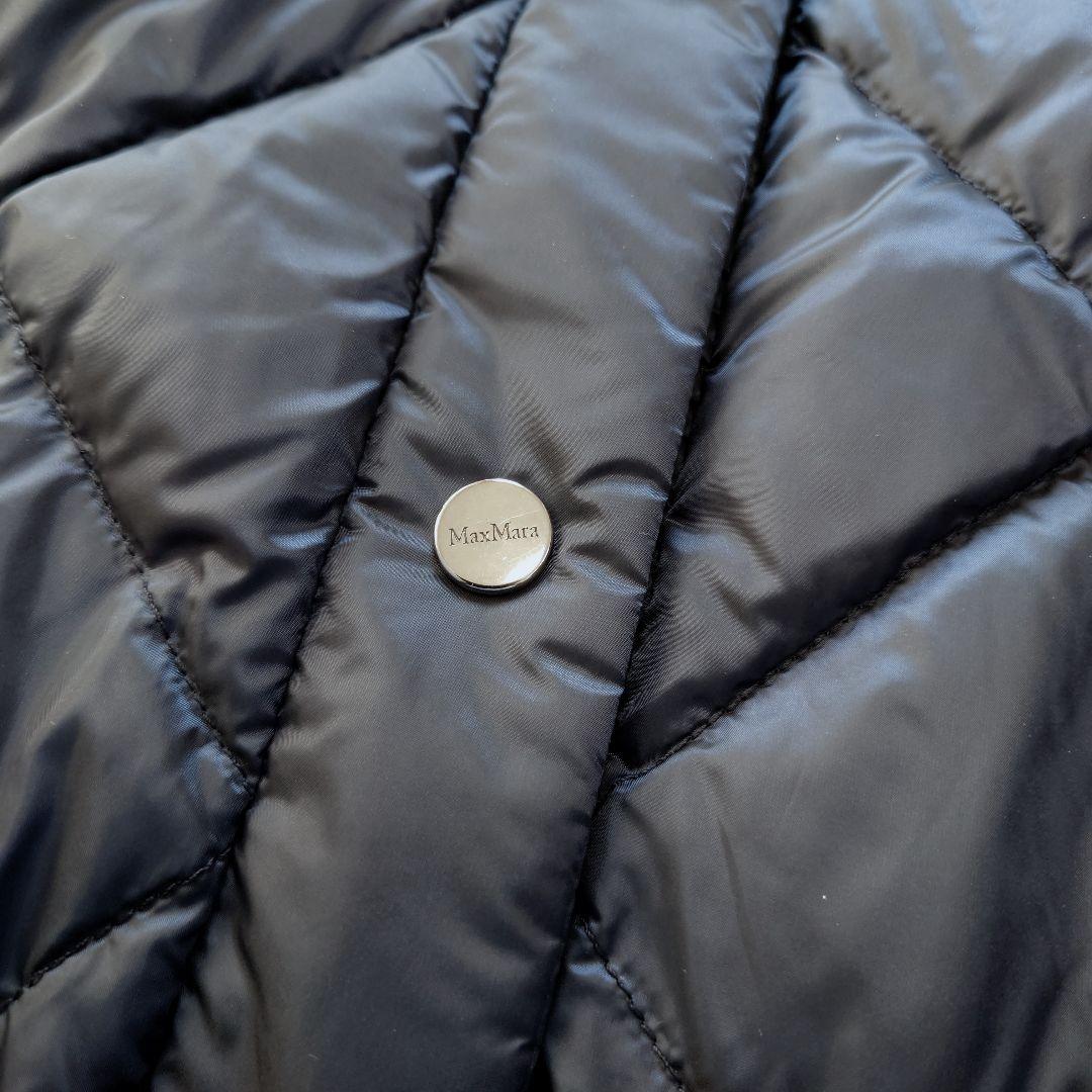 Max Mara フーディリバーシブルテクニカルダウン ロングジレ ネイビー