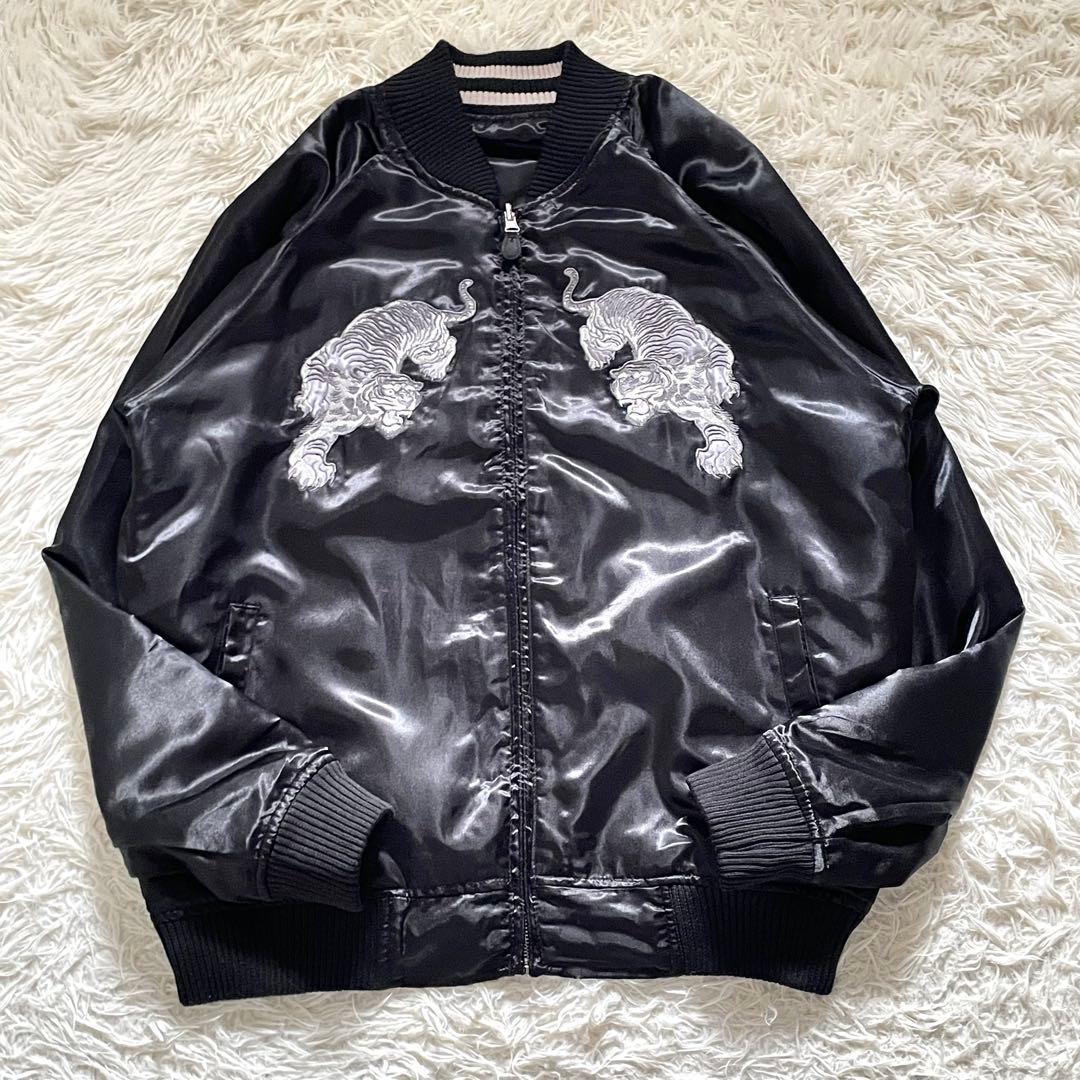 【美品レアサイズ】是空 ZEKU スカジャン リバーシブル 虎 鳳凰 刺繍 3L Amazon | [是空 ZEKU] メンズ スカジャン 和柄 鳳凰 虎 両面刺繍