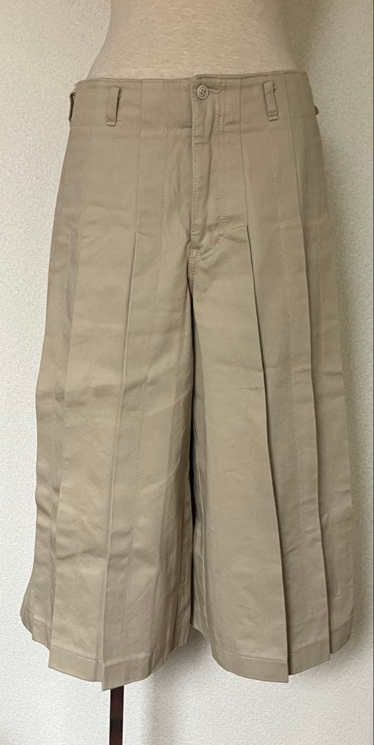 コムデギャルソンコムデギャルソン　プリーツ加工ガウチョパンツ 綿100% コムデギャルソンコムデギャルソン プリーツ加工ガウチョパンツ 綿100%