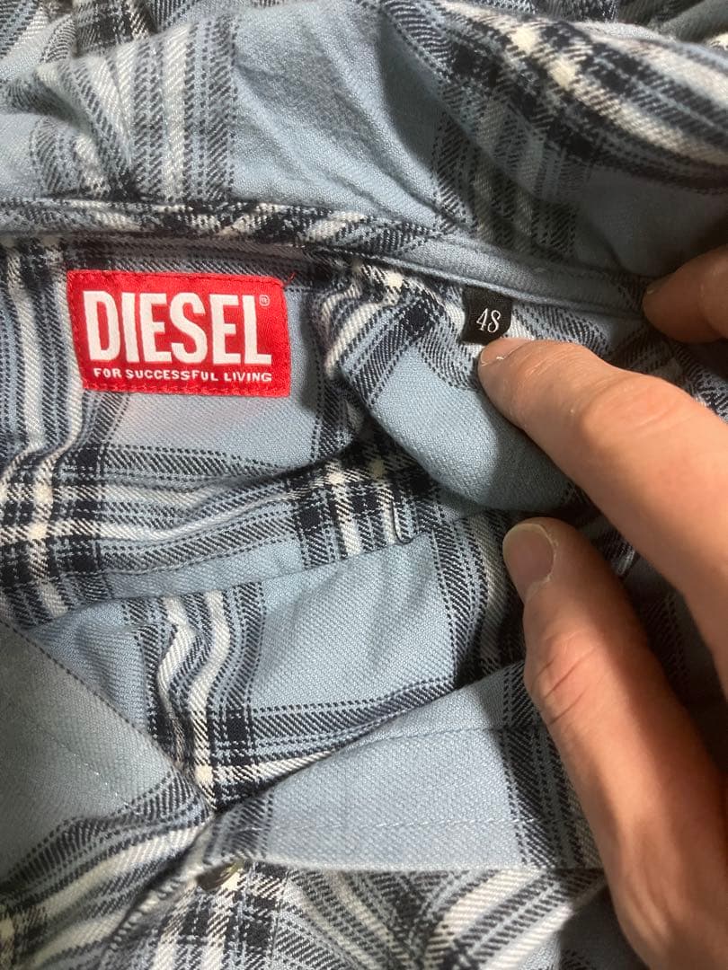 DIESEL フード付きチェックシャツ 48美品 - メルカリ