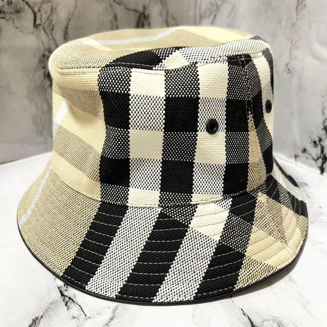 極美品】バーバリー バケットハット ノバチェック柄 Lサイズ