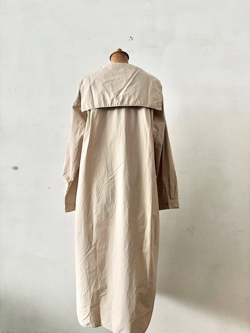 【美品】ORCIVAL　コットン セーラーカラー　ロングシャツドレス