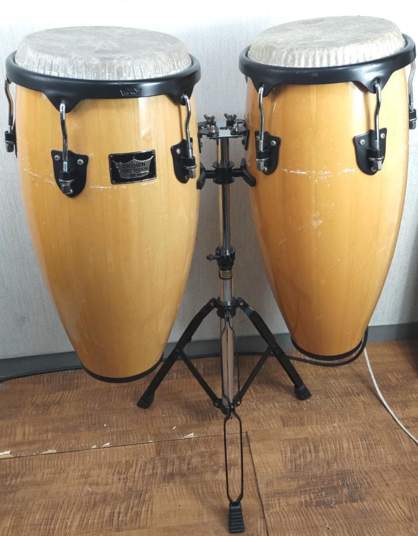 REMO/レモ コンガ ペア CROWN PERCUSSION ★スタンド付属 Remo Conga Set 10″ + 11″ - Musicians Cart