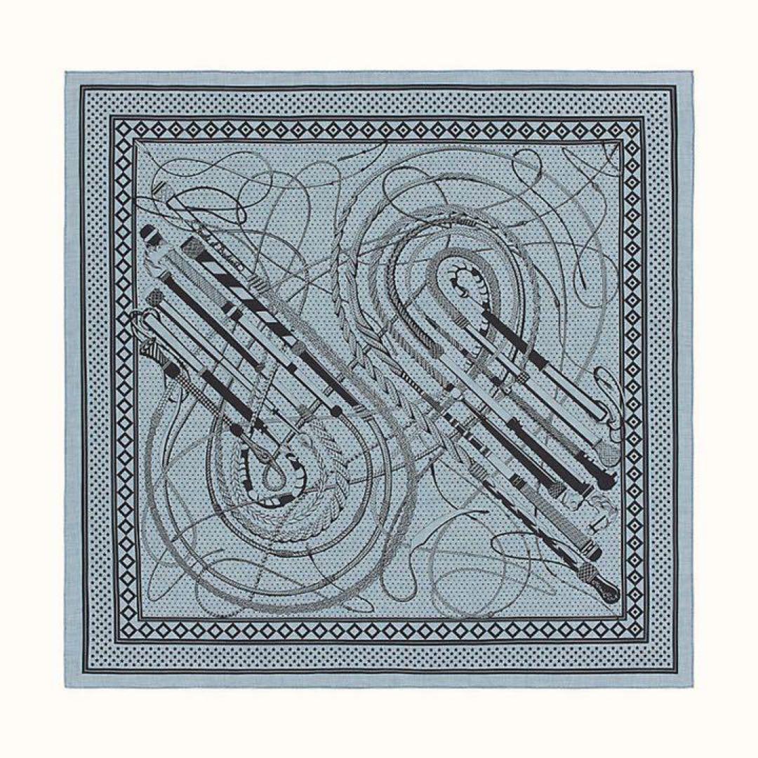 HERMES エルメス 《鞭とグリップ・バンダナ》 カレジェアン 140