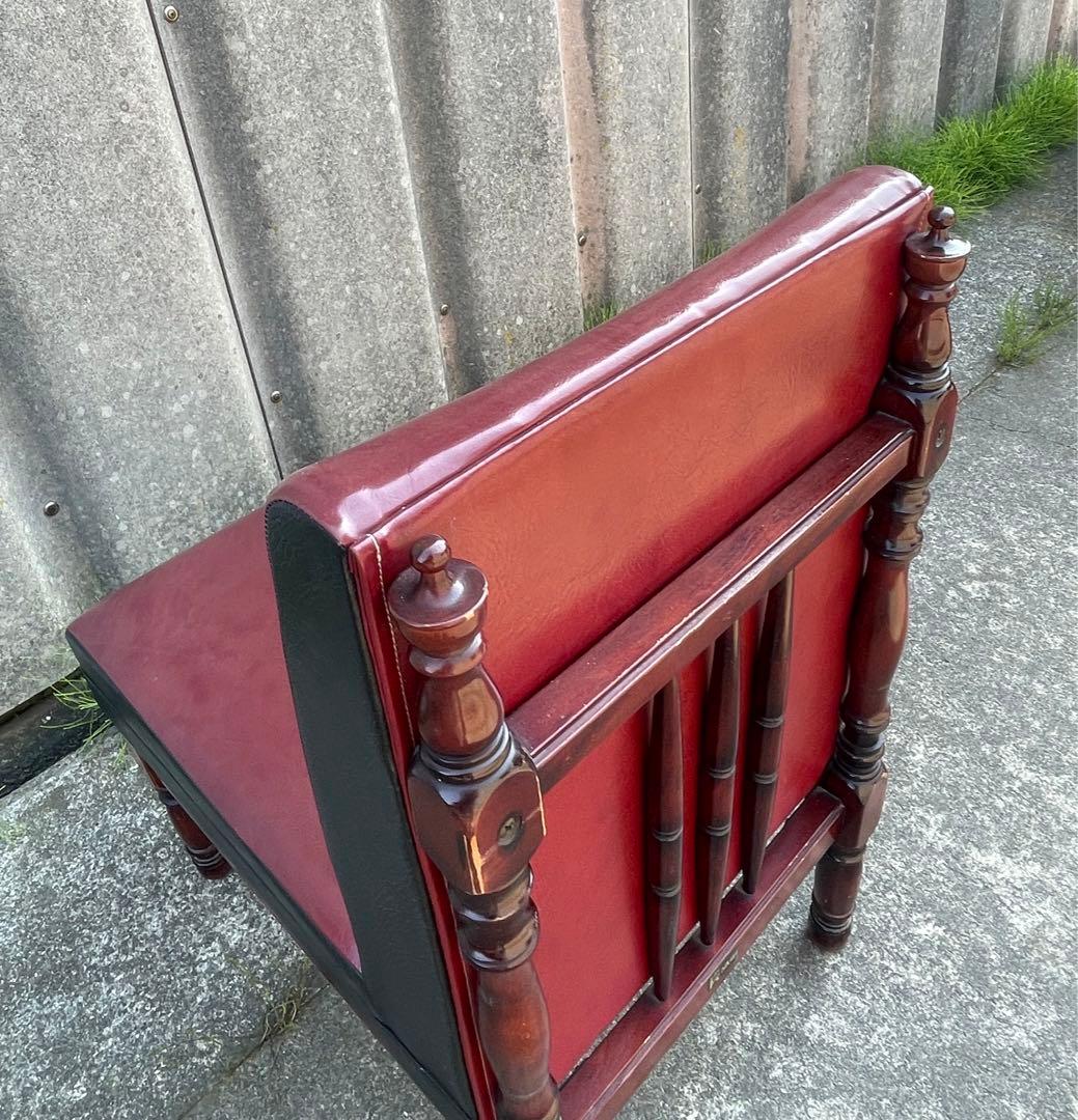 ビンテージ/レトロ/光製作所/HIKARI/喫茶店/スナックチェア/椅子/合皮③