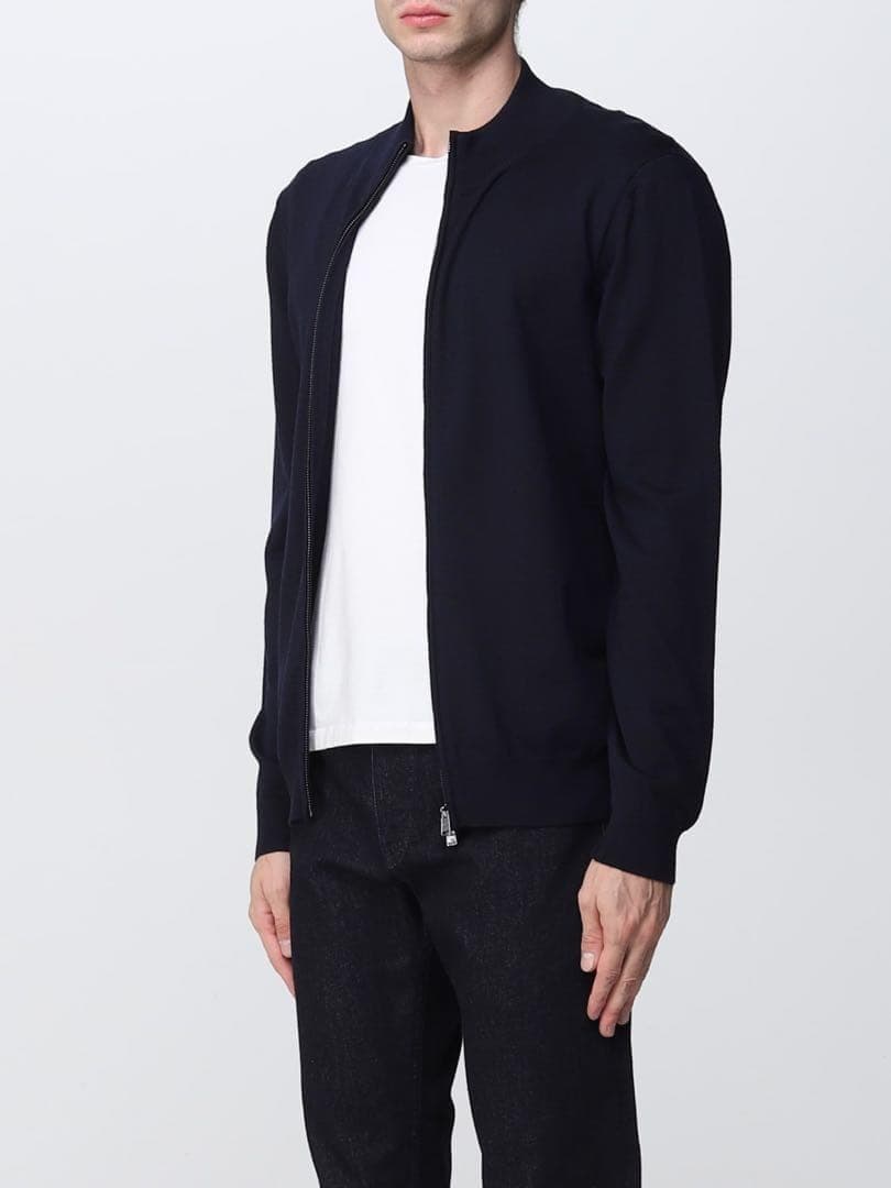 BOSS ボス ドライバーズニット ジップアップ カーディガン メリノウール