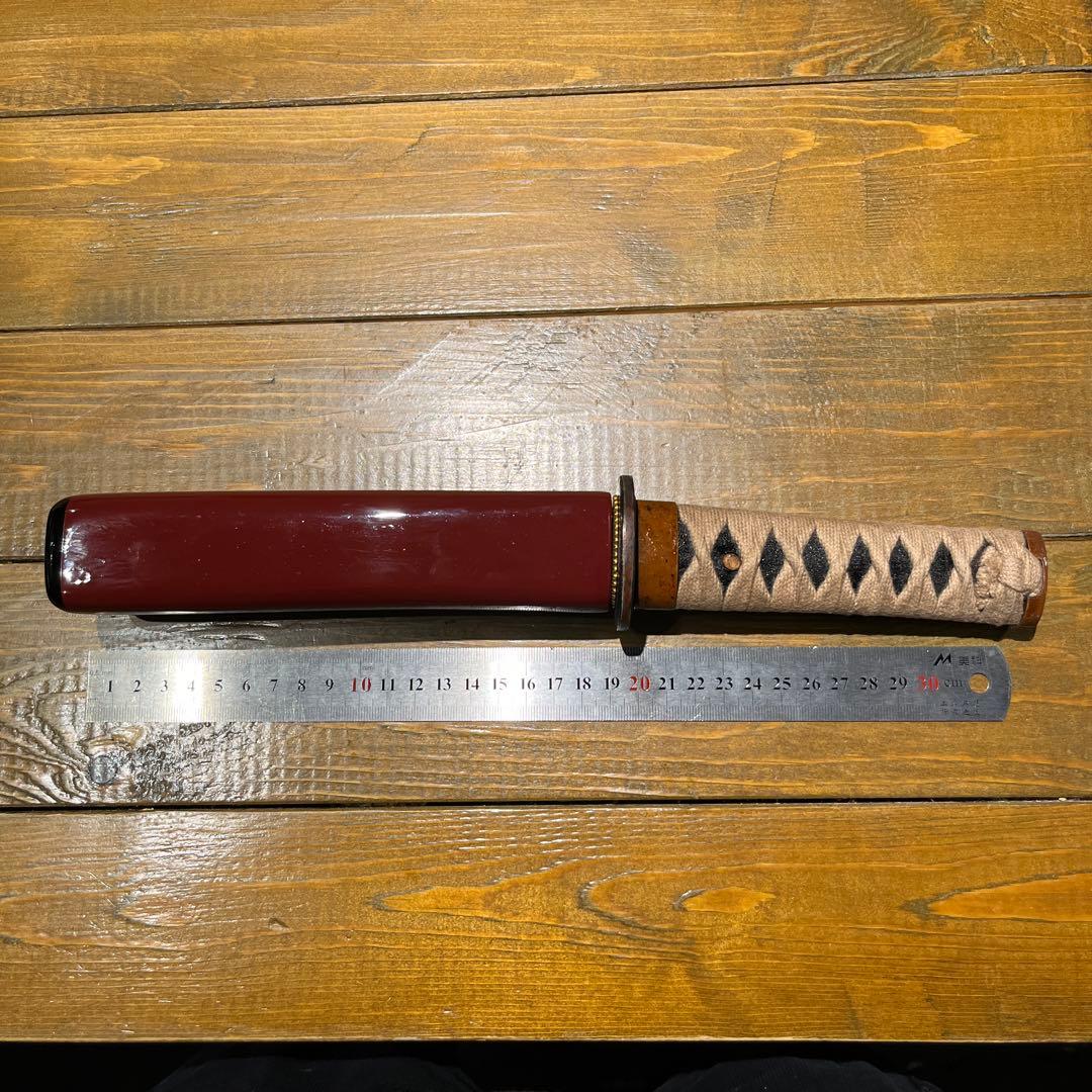 日本刀残欠クラフトナイフNo.36 尾州住正泰 拵 朱鞘 - メルカリ