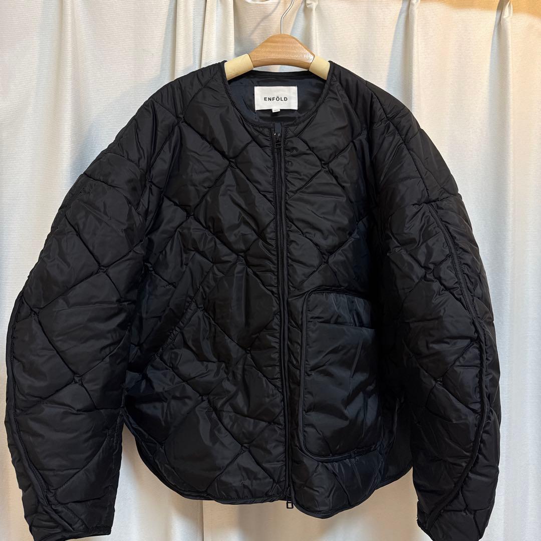 ENFOLD エンフォルド　SATIN QUILTED JACKET 36 ENFOLD - SATIN QUILTED JACKET / ダウンジャケット / レディース