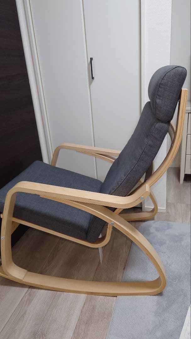 takachan専用】IKEA ポエング 木製ロッキングチェア グレー