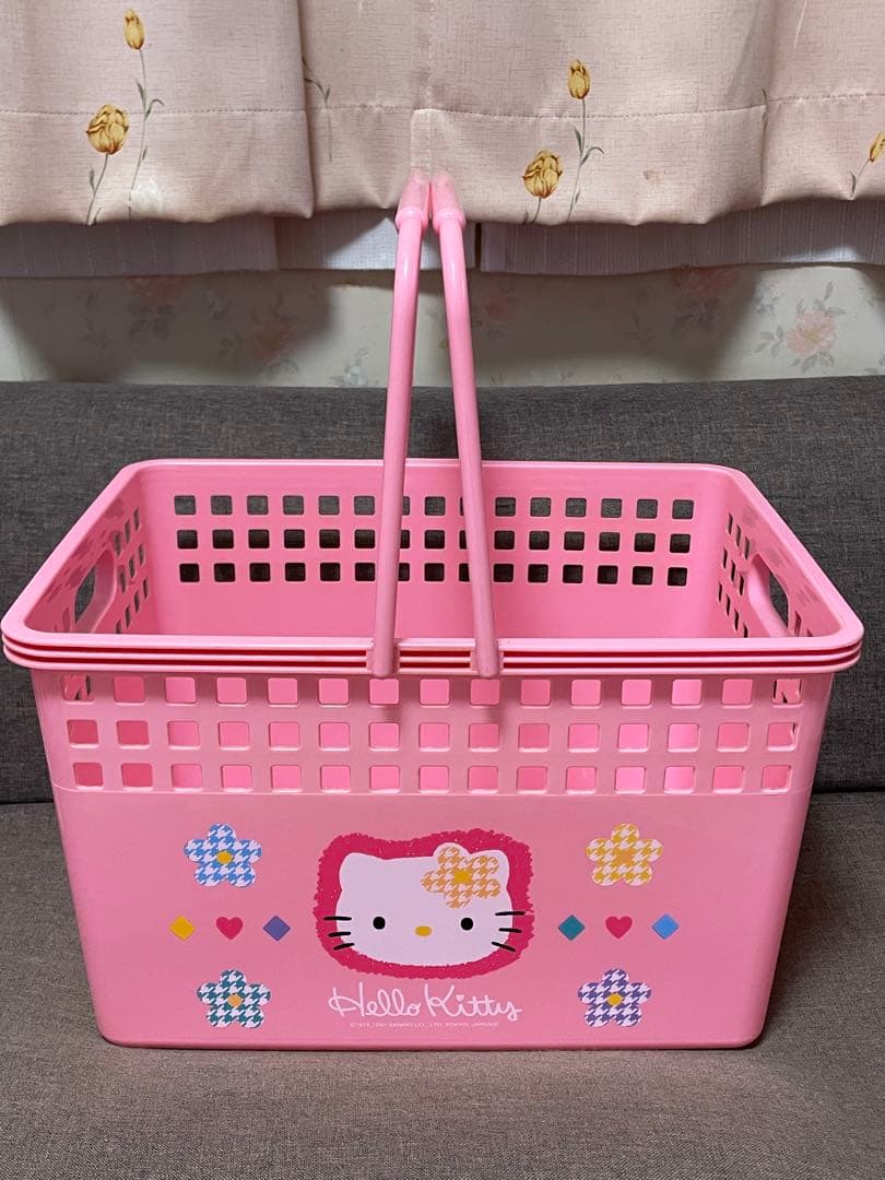 ハローキティ 収納ケース＆バスケット カオハナ 平成レトロ - メルカリ