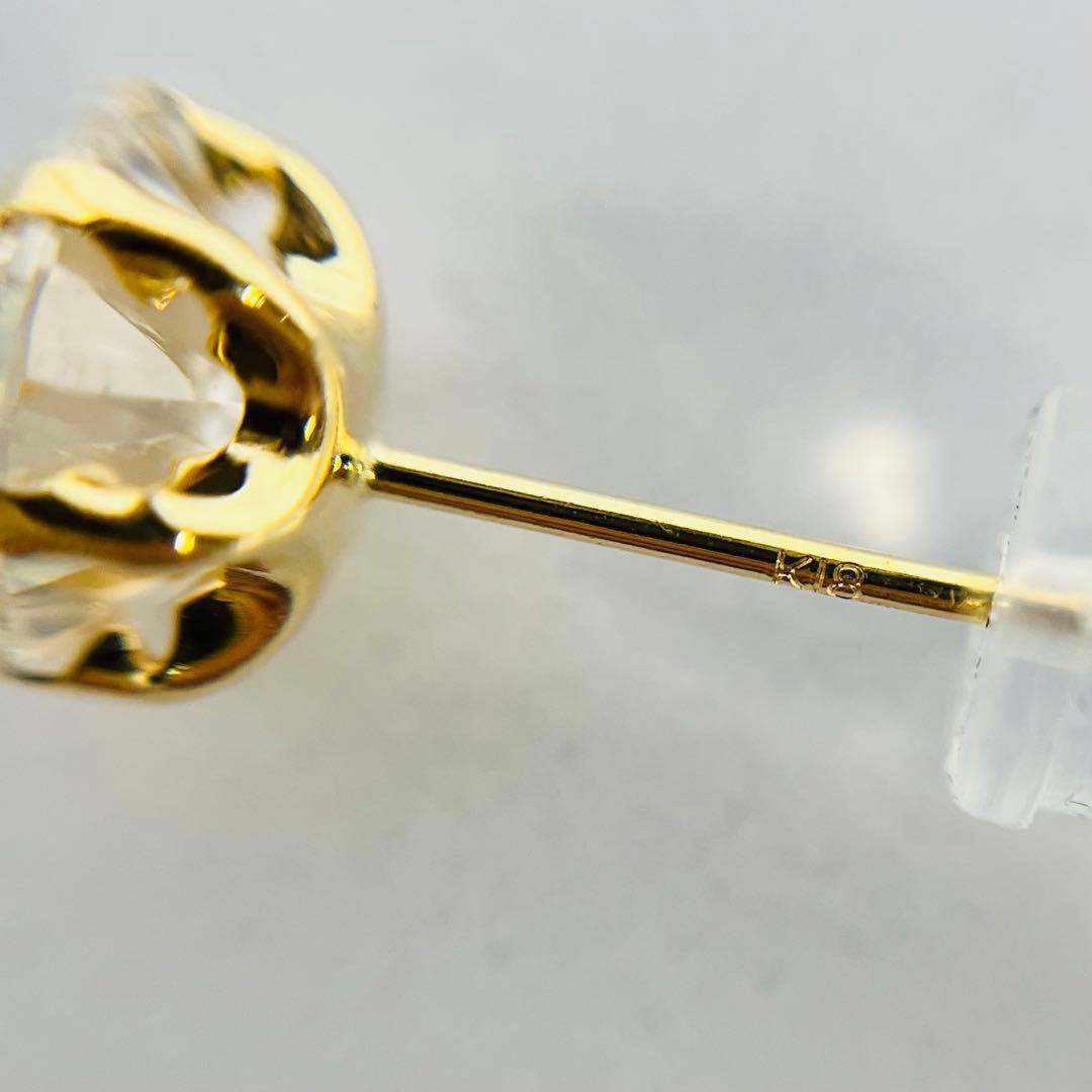 K18YG 大粒♪モアッサナイトダイヤモンド　H&C　1.80カラット　ピアス