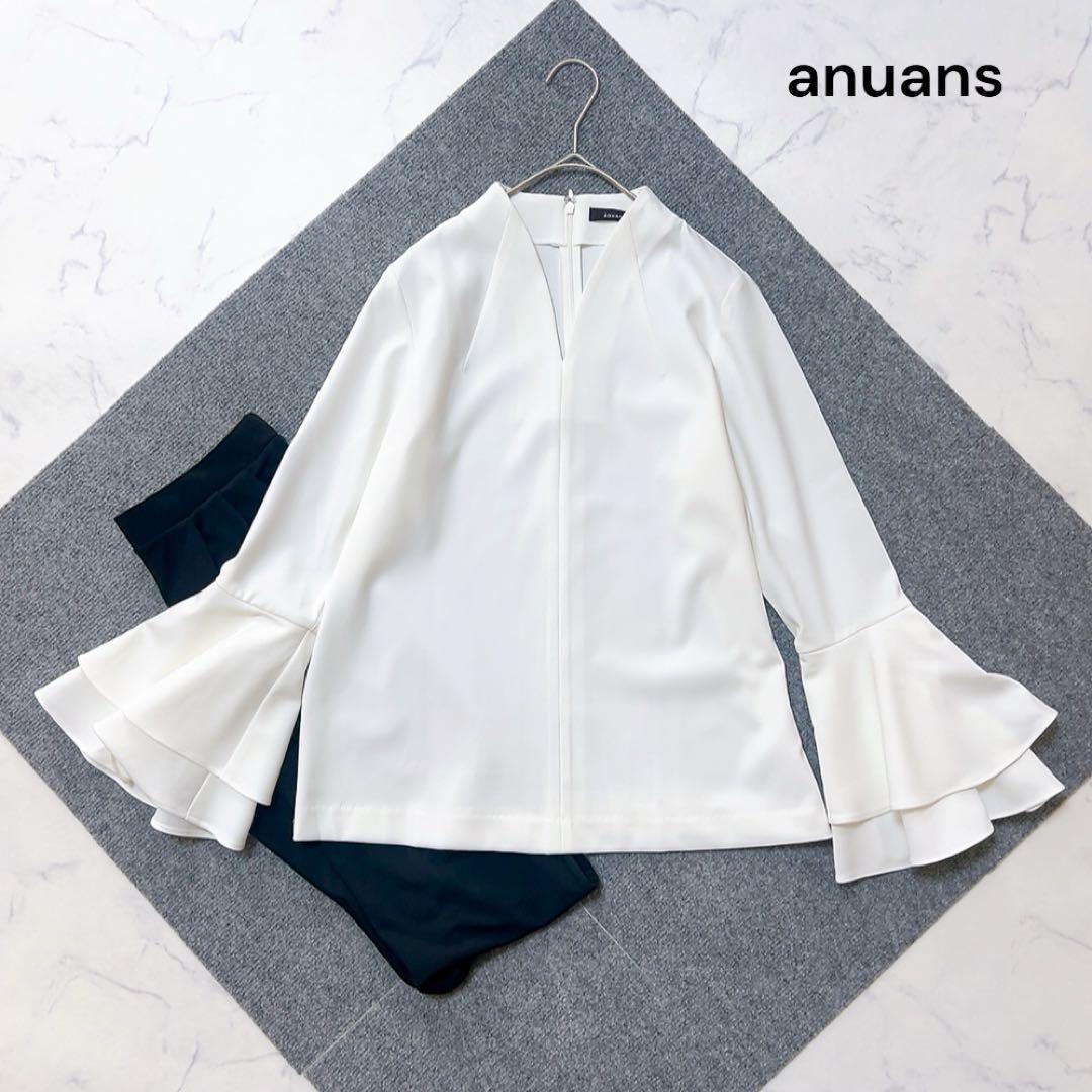 極美品✨️anuans アニュアンス / ラッフルスリーブブラウス 極美品✨️anuans アニュアンス / ラッフルスリーブブラウス - メルカリ
