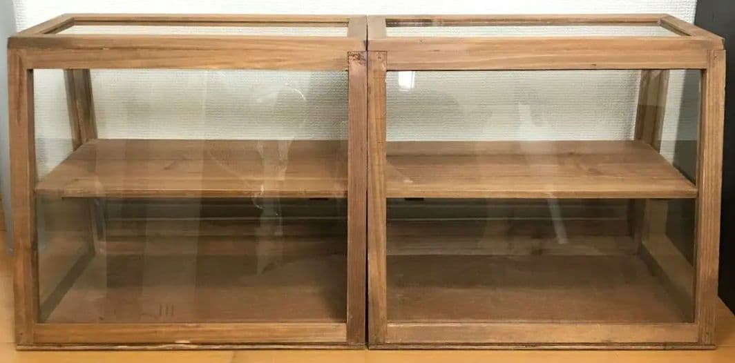 専用リサイクルウッド カウンターキャビネット ガラスケース ショーケース サリュ リサイクルウッドカウンターキャビネット | salut!(サリュ)ライフ