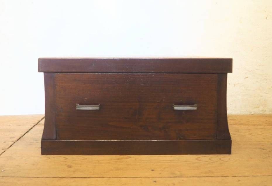 1009 アンティーク　引き出し付　陳列台　展示台　置床　飾り棚 ケース　レトロ