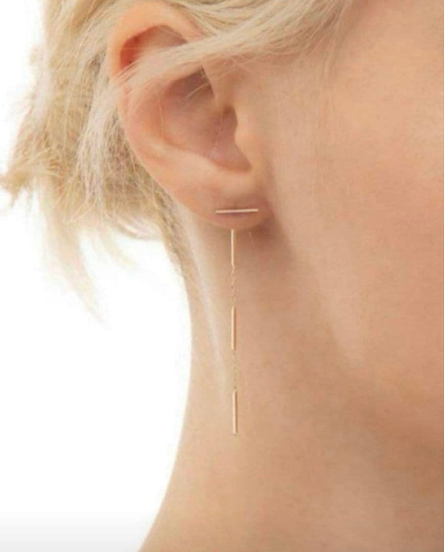 hirotakaヒロタカ トグルチェーン ピアス 片耳 K10YG 3連 - メルカリ