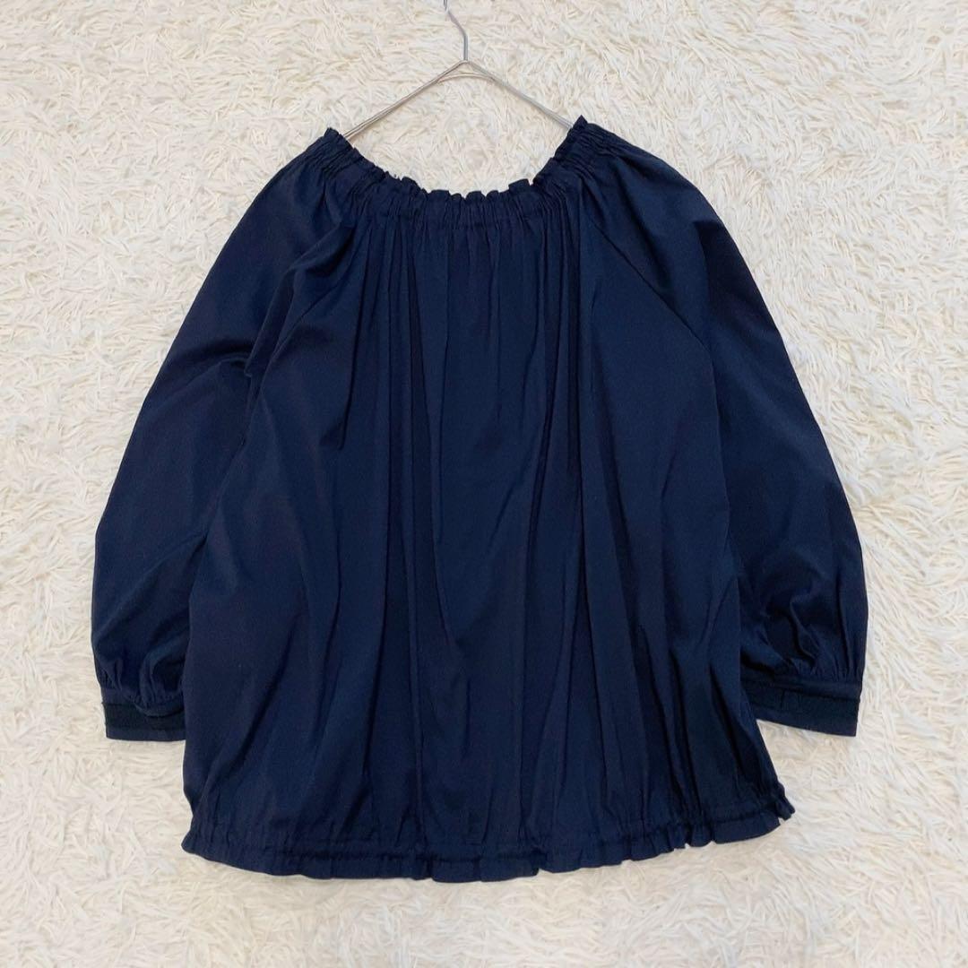 美品】レリアン 中村江里子 大きいサイズ ギャザーブラウス バルーン