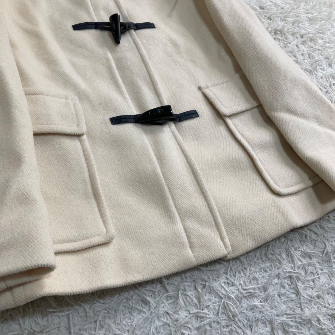 美品✨バーバリーロンドン ダッフルコート フード付 白 ホワイト 40 L