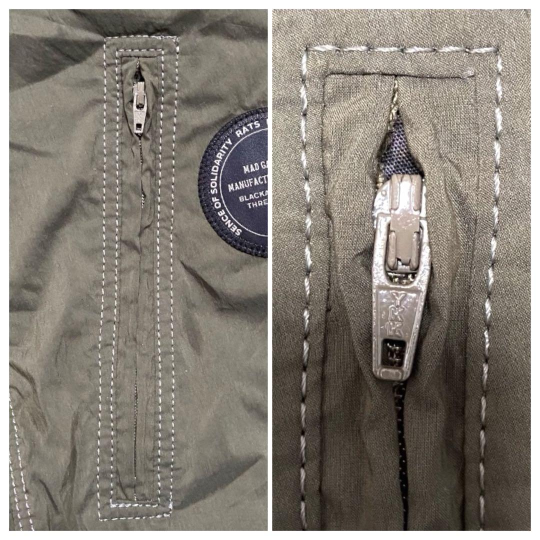 キムタク着用・希少XL】RATS WARM UP JKT カーキ ナイロン