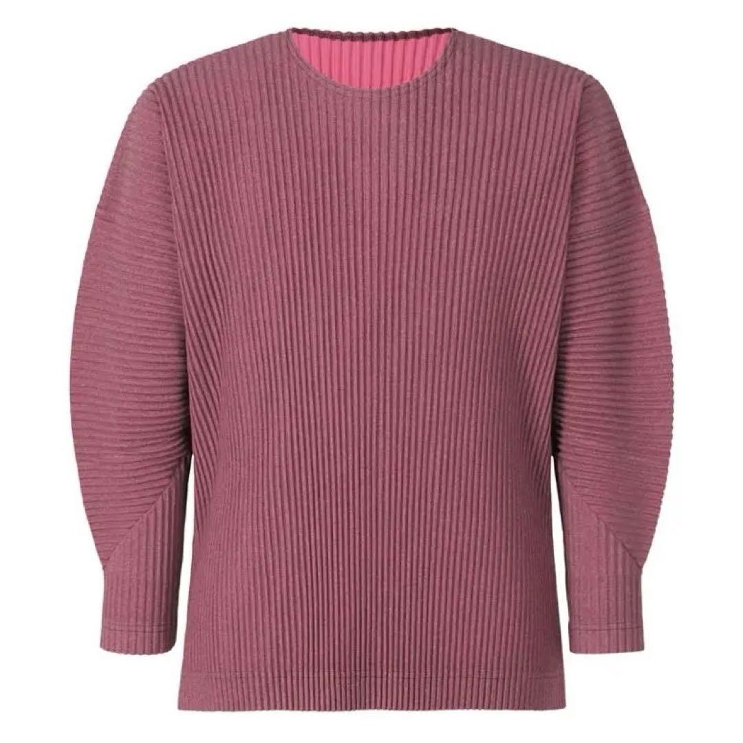 オムプリッセイッセイミヤケ カットソー ピンク パープル オムプリッセ