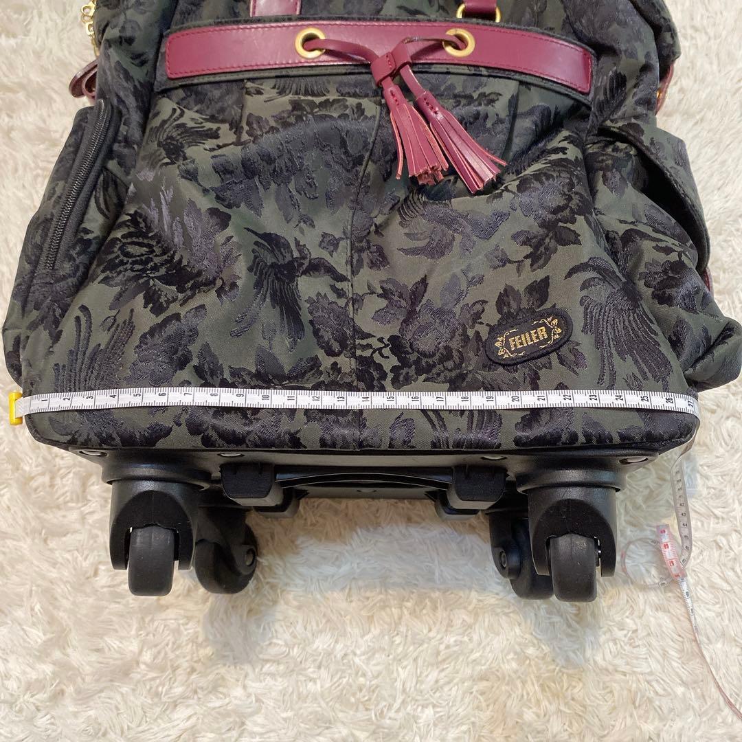 美品 FEILERトラベルキャリー トローリーバッグ 花柄 - メルカリ