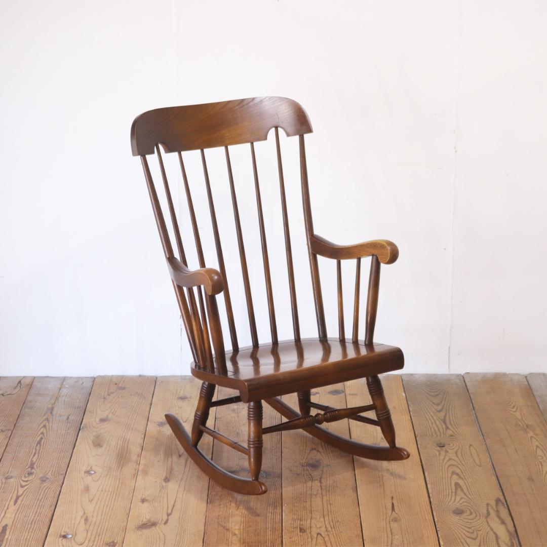 飛騨産業 キツツキ 穂高 ロッキングチェア 無垢材 オーク材 揺り椅子