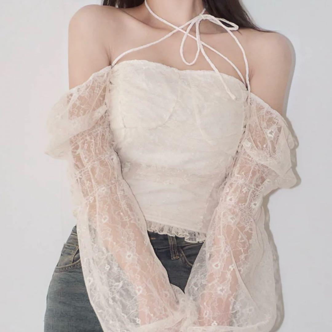 ✨新品未使用✨yilon FLEUR LACE BLOUSE - メルカリ