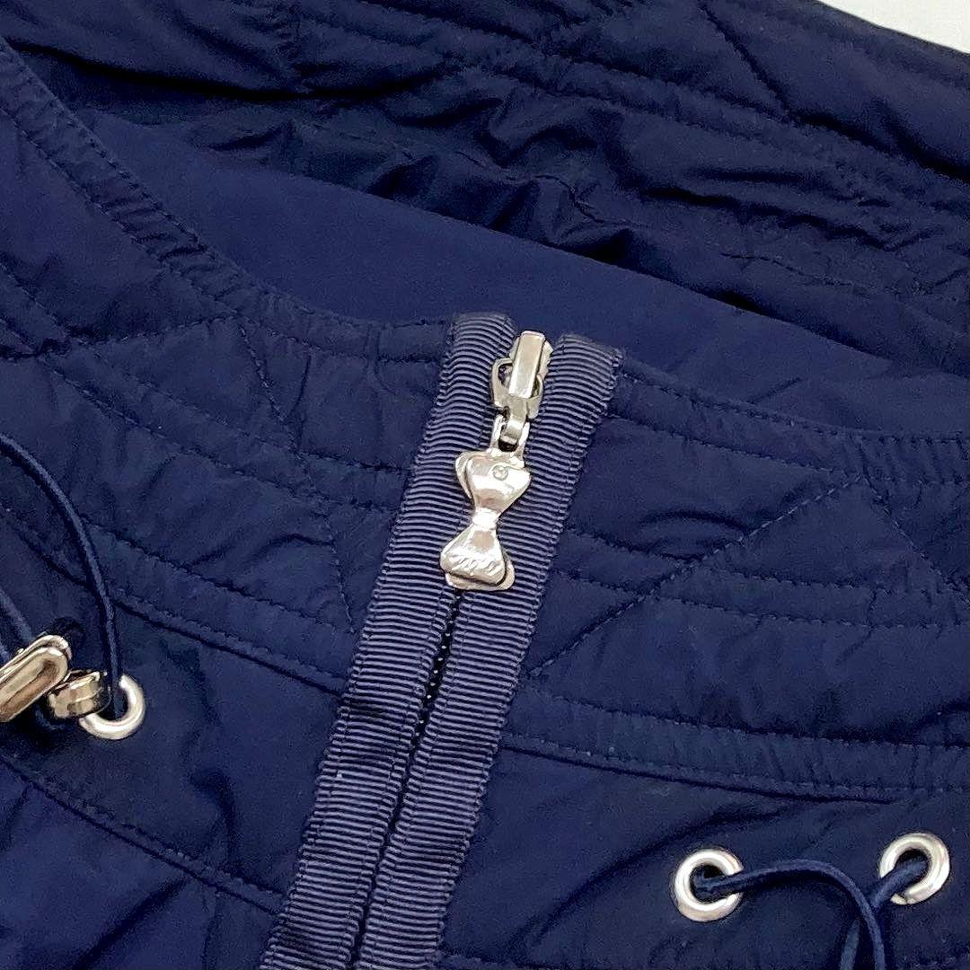 エムズグレイシー ペプラムフリル 切替 ダウンジャケット ワッペン