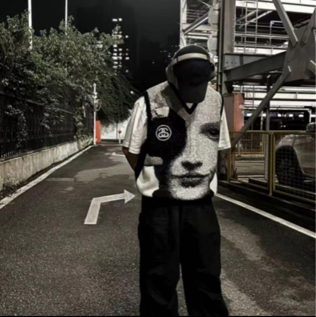 stussy PHOTO JACQUARD VEST - メルカリ
