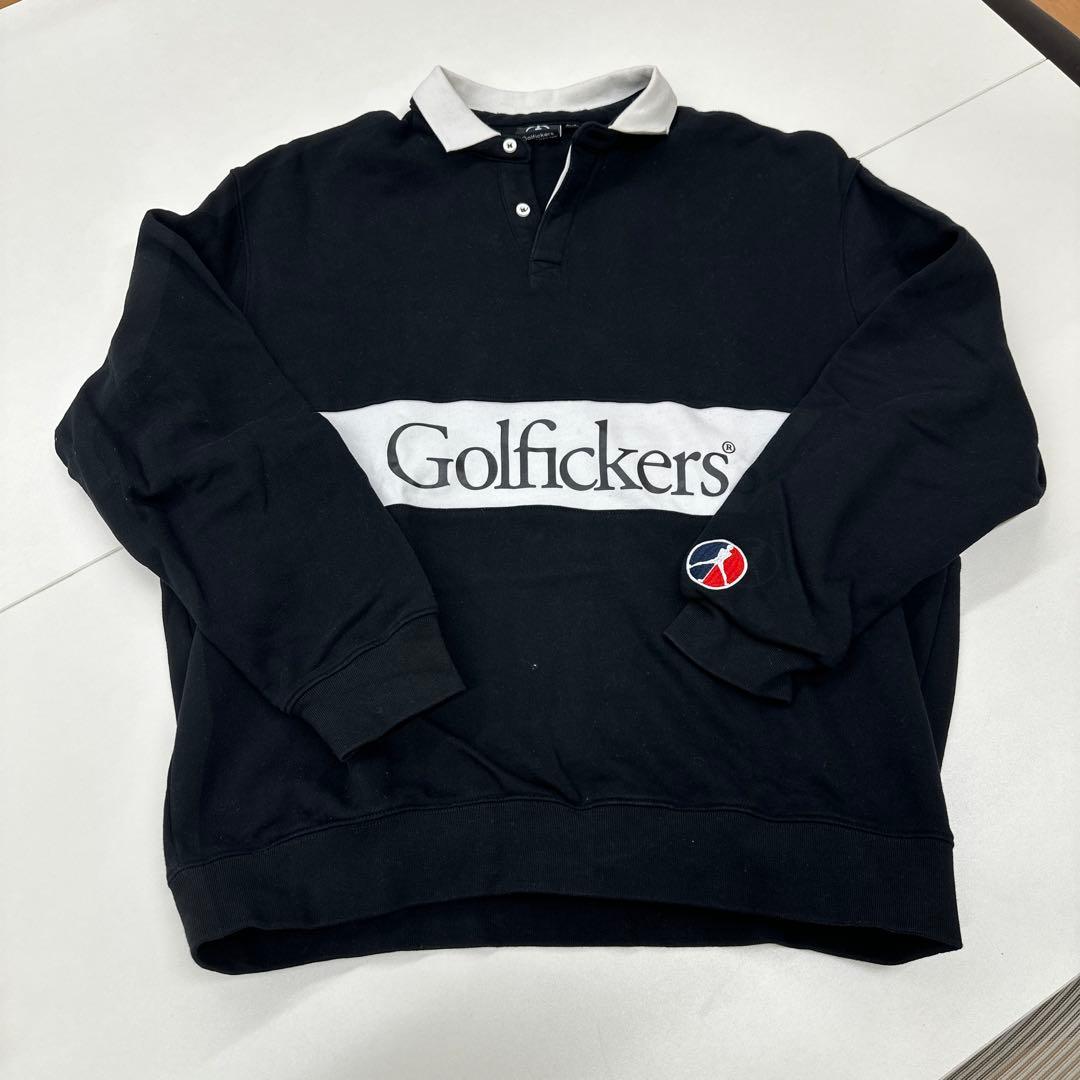 Golfickers ラグビーポロシャツ 2XL ブラック