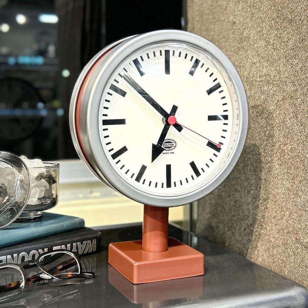 新品 両面時計 ダブルフェイスクロック2 BROWN ダルトン インテリア