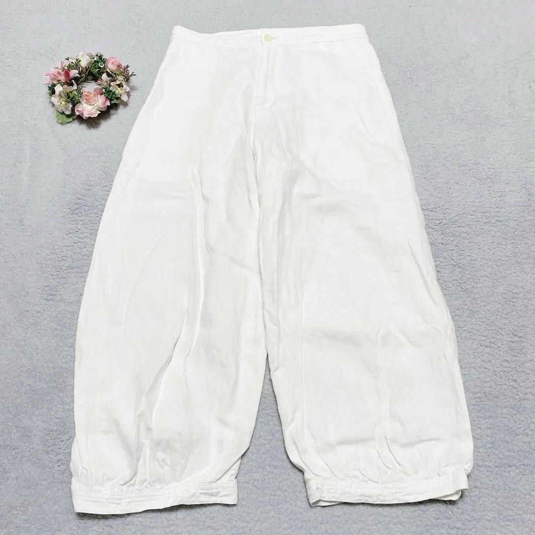未使用品【イントゥーカ】リネンパンツ 麻 サルエルパンツ 日本製 春夏秋 未使用品【イントゥーカ】リネンパンツ 麻 サルエルパンツ 日本製 春夏
