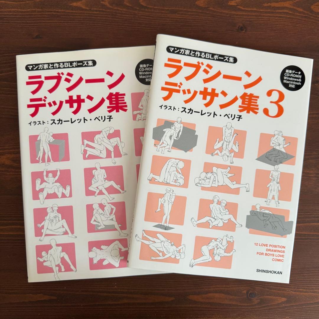 マンガ家と作るBLポーズ集 ラブシーンデッサン集1&3（2冊セット