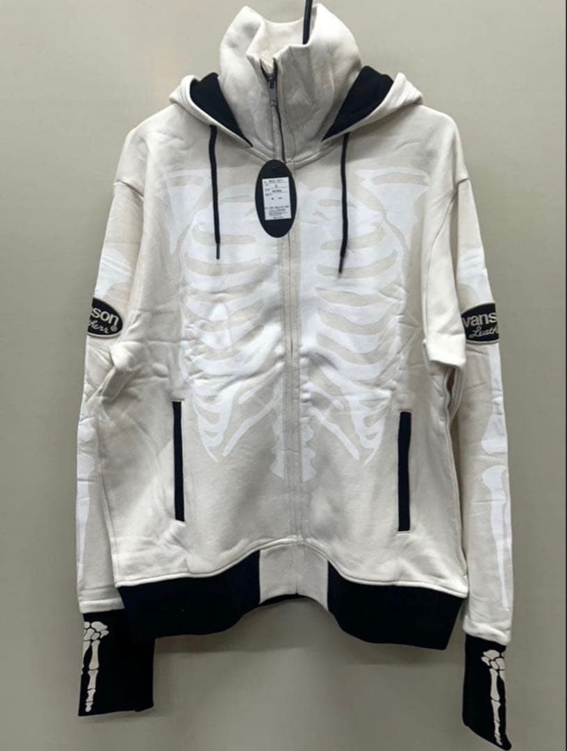 vanson スケルトンプリント フルジップパーカー XL 楽天市場】【VANSON（バンソン）】SKULL BONE FULL ZIP PARKA(BLACK