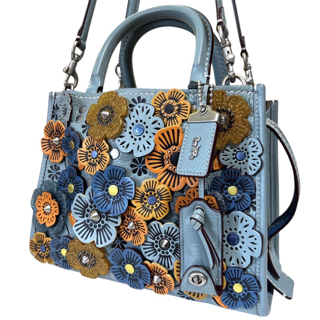 ✨大人気✨コーチ ティーローズ 2wayバッグ ローグ 有名人着用 完売品