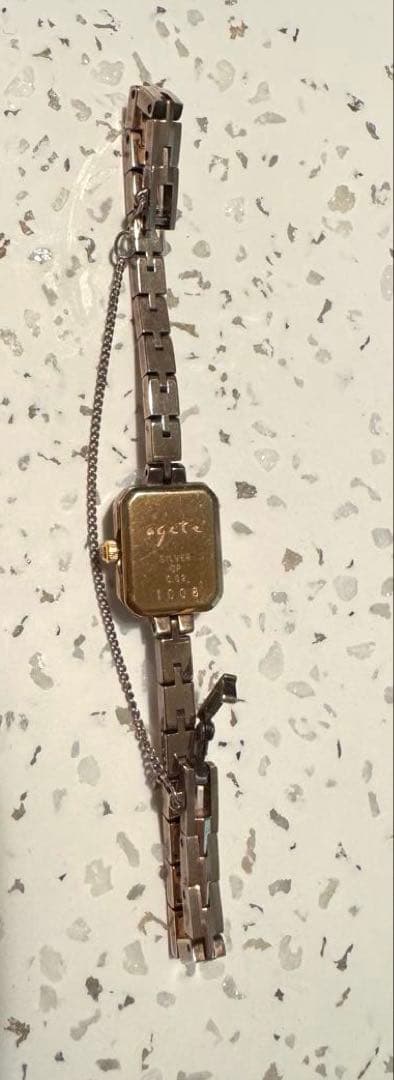 アガット（agete） スクエアフェイスジュエリーウォッチ ＊電池交換