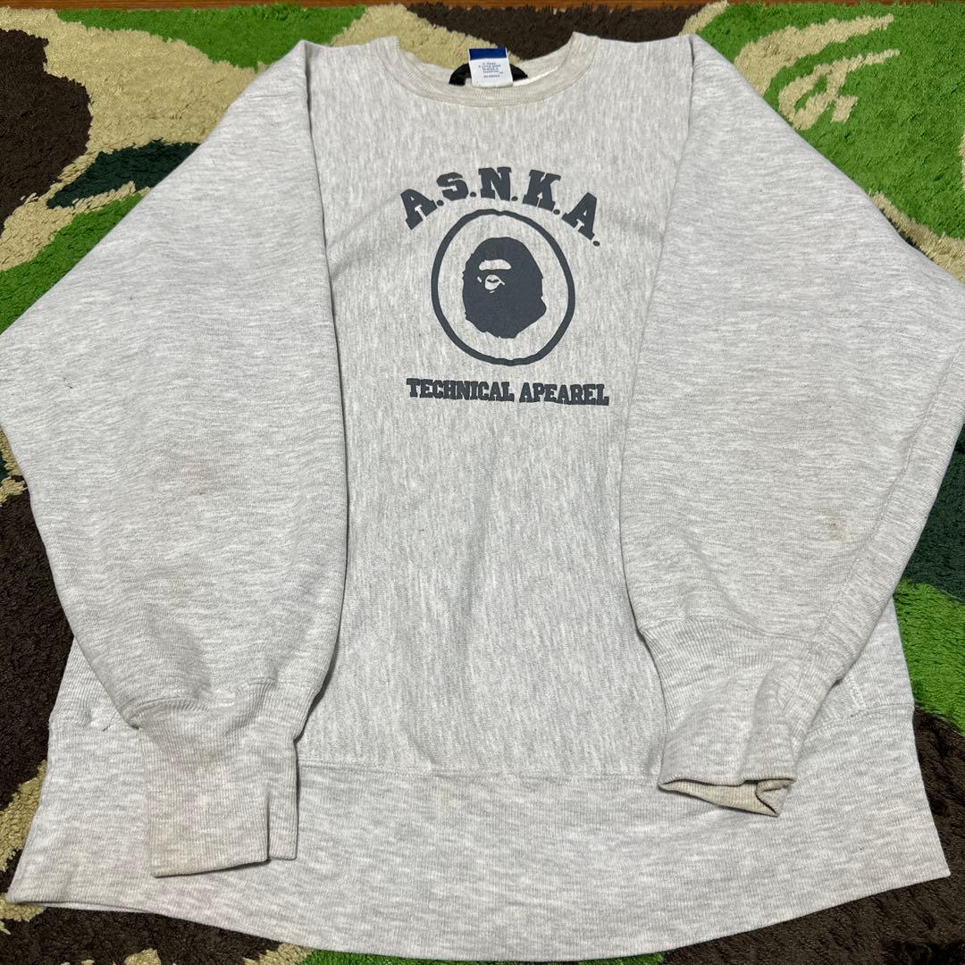 90s 初期 APE エイプ A.S.N.K.A スウェット チャンピオンボディ - メルカリ